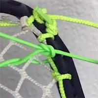Square Knot for Lacrosse Stick Head