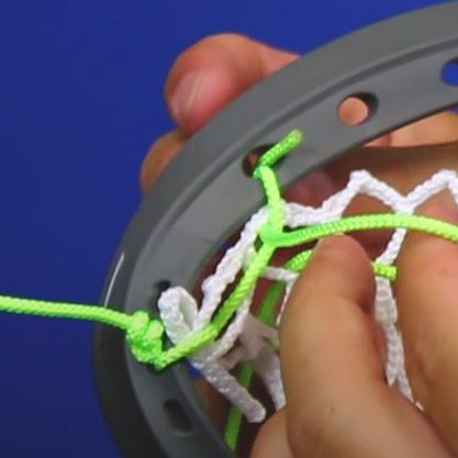 Top String Lacing for Lax Head